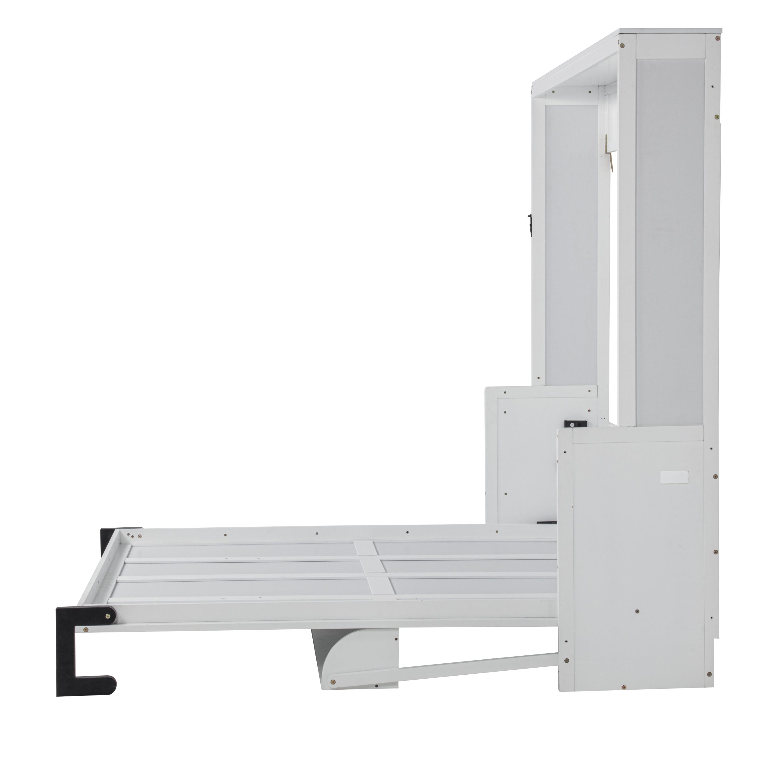 Queen Size Wood Vertical Murphy Bed With Desk, Gas Struts 15 Queen Size Wood Vertical Murphy Bed With Desk, Gas Struts