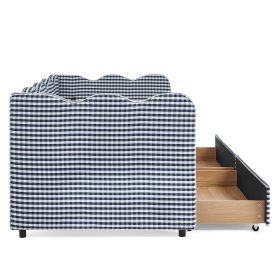 Twin Size Daybed With Two Storage Drawers, USB Port And Adorable Wave Shaped 28 Twin Size Daybed With Two Storage Drawers, USB Port And Adorable Wave Shaped