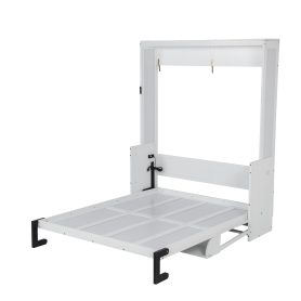 Queen Size Wood Vertical Murphy Bed With Desk, Gas Struts 52 Queen Size Wood Vertical Murphy Bed With Desk, Gas Struts