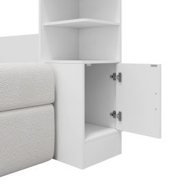 Queen Size Wall Murphy Bed with Sofa and Storage Cabinets 22 16b4fc75cfef01350618be3d50680046