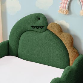 Twin Size Cute Dinosaur-Shaped Kids Bed