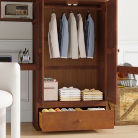 Full Size Loft Wood Bed With Desk, Book Shelves And Wardrobe 53 Full Size Loft Wood Bed With Desk, Book Shelves And Wardrobe