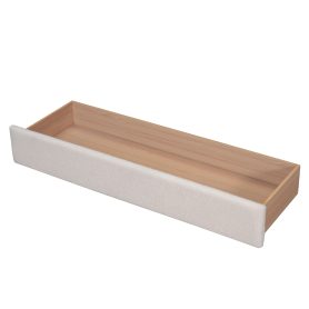 Teddy Fleece Queen Size Upholstered Platform Bed with Drawer