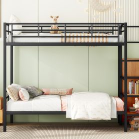 Metal Twin Over Twin Bunk Bed With Lateral Storage Ladder And Wardrobe 30 Metal Twin Over Twin Bunk Bed With Lateral Storage Ladder And Wardrobe