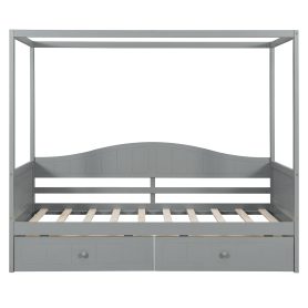 Twin Size Canopy Daybed with 2 Drawers