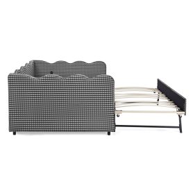 Full Size Cozy Gingham Daybed with Twin Size Trundle
