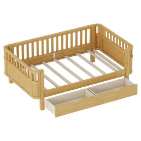 Wood Low Profile Twin DayBed with Rails