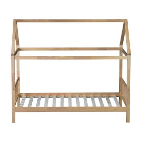 Twin Rubber Wood Bed with House Frame