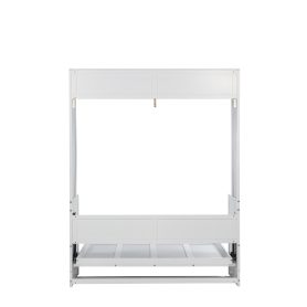 Queen Size Wood Vertical Murphy Bed With Desk, Gas Struts 46 Queen Size Wood Vertical Murphy Bed With Desk, Gas Struts