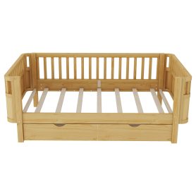 Wood Low Profile Twin DayBed with Rails