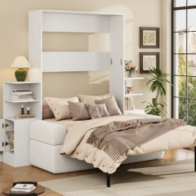 Queen Size Wall Murphy Bed with Sofa and Storage Cabinets 28 3afb5f6d84c227961cbbf23b7d99c776