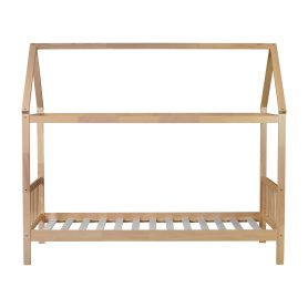 Twin Rubber Wood Bed with House Frame