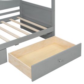 Twin Size Canopy Daybed with 2 Drawers