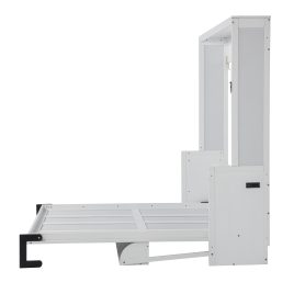 Queen Size Wood Vertical Murphy Bed With Desk, Gas Struts 36 Queen Size Wood Vertical Murphy Bed With Desk, Gas Struts