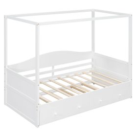 Twin Size Canopy Daybed With Twin Size Trundle