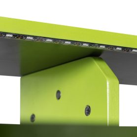 Full Size Wood Loft Bed with Power Outlet & USB/Type-C Ports, Integrated Cable Management, and RGB Light