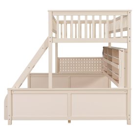 Twin XL over Queen Bunk Bed with Integrated Shelving, Color-Changing Lights and Pegboard