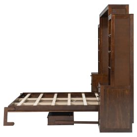 Queen Size Murphy Bed with Desk, Storage and Cabinets