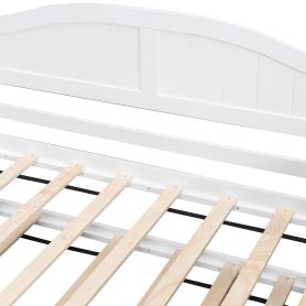 Twin Size Wooden Daybed with Trundle Bed