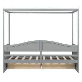 Twin Size Canopy Daybed with 2 Drawers