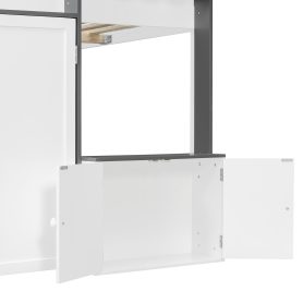 Full Loft House Bed with Playhouse & Storage