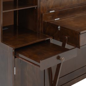 Queen Size Murphy Bed with Desk, Storage and Cabinets