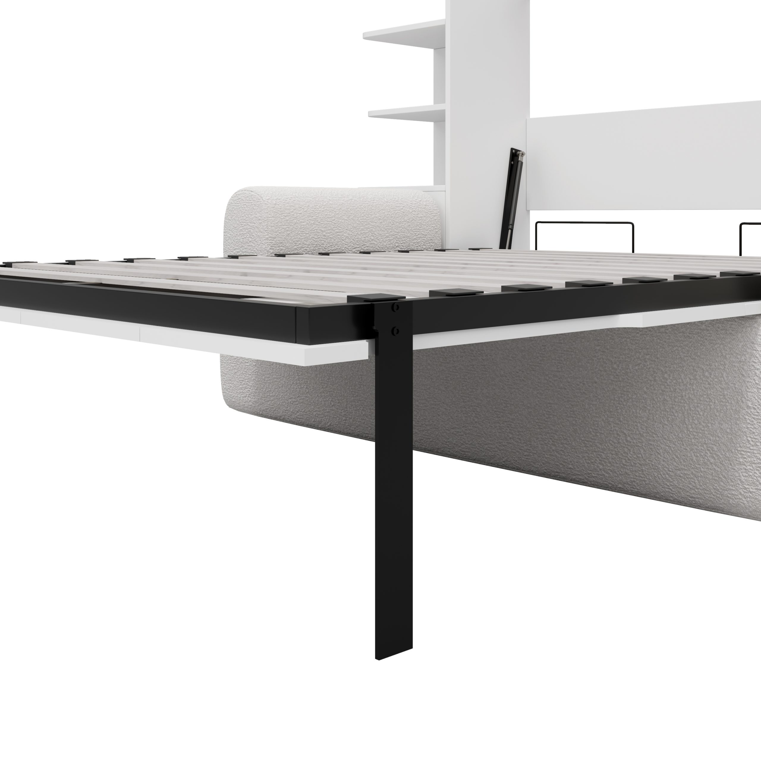 Queen Size Wall Murphy Bed with Sofa and Storage Cabinets 10 Queen Size Wall Murphy Bed with Sofa and Storage Cabinets - Image 9