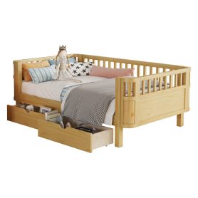 Wood Low Profile Twin DayBed with Rails