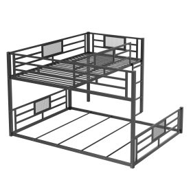L-Shaped Metal Twin over Full Bunk Bed