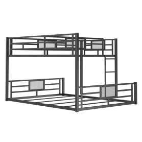 L-Shaped Metal Twin over Full Bunk Bed