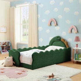 Twin Size Cute Dinosaur-Shaped Kids Bed