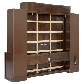 Queen Size Murphy Bed with Desk, Storage and Cabinets
