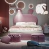 Full Size Platform Bed with Cartoon Ears Shaped Headboard and Light 2 Full Size Platform Bed with Cartoon Ears Shaped Headboard and Light