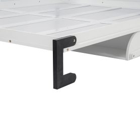 Queen Size Wood Vertical Murphy Bed With Desk, Gas Struts 48 Queen Size Wood Vertical Murphy Bed With Desk, Gas Struts