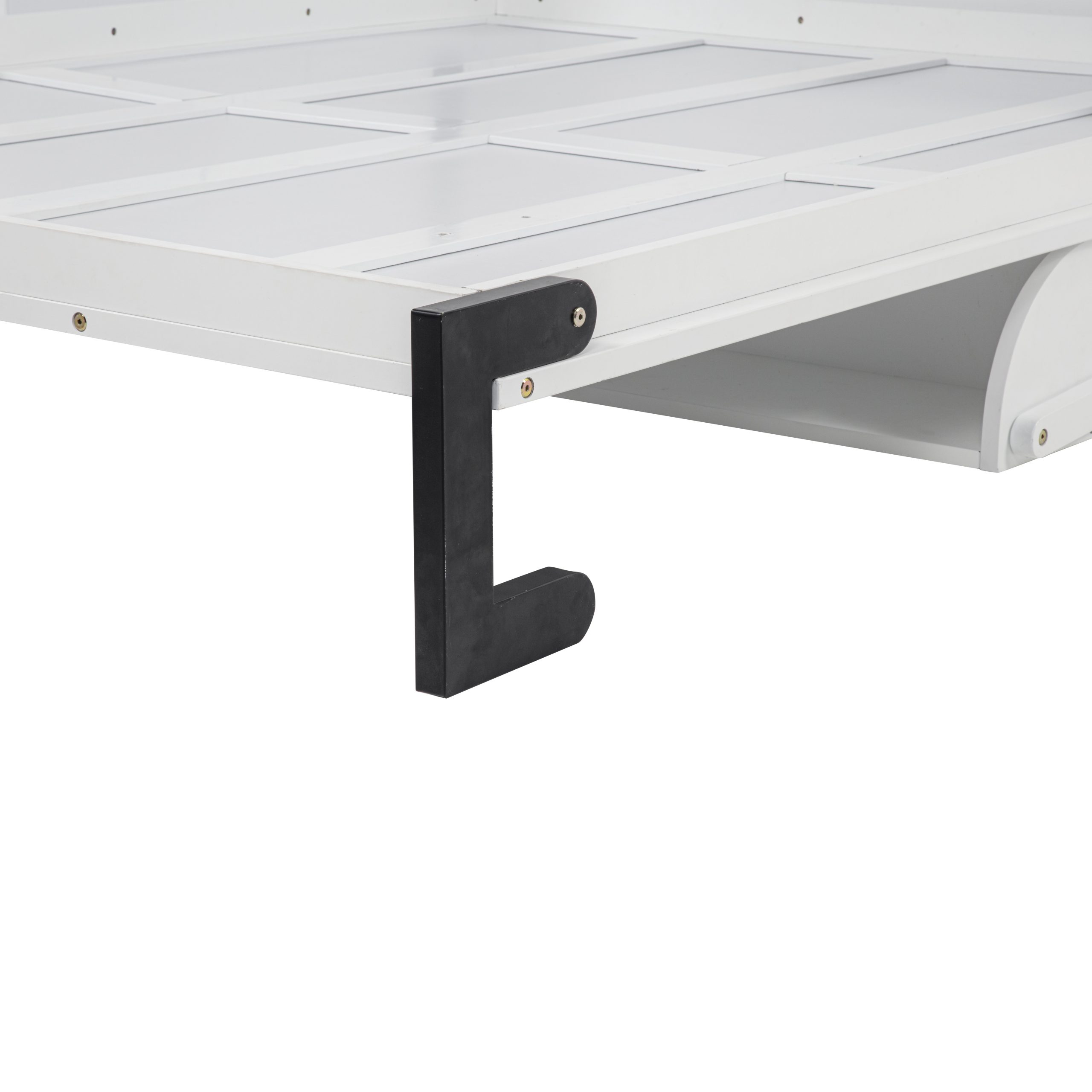 Queen Size Wood Vertical Murphy Bed With Desk, Gas Struts 22 Queen Size Wood Vertical Murphy Bed With Desk, Gas Struts