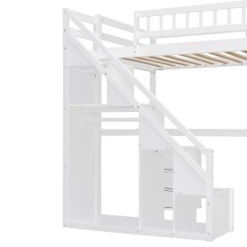 Twin Size Loft Bed with Two Chest of Drawers, Desk and Light Strip 25 Twin Size Loft Bed with Two Chest of Drawers, Desk and Light Strip