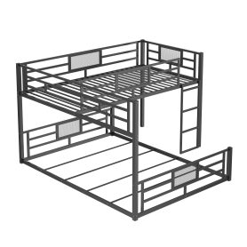 L-Shaped Metal Twin over Full Bunk Bed
