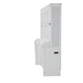 Queen Size Wood Vertical Murphy Bed With Desk, Gas Struts 37 Queen Size Wood Vertical Murphy Bed With Desk, Gas Struts