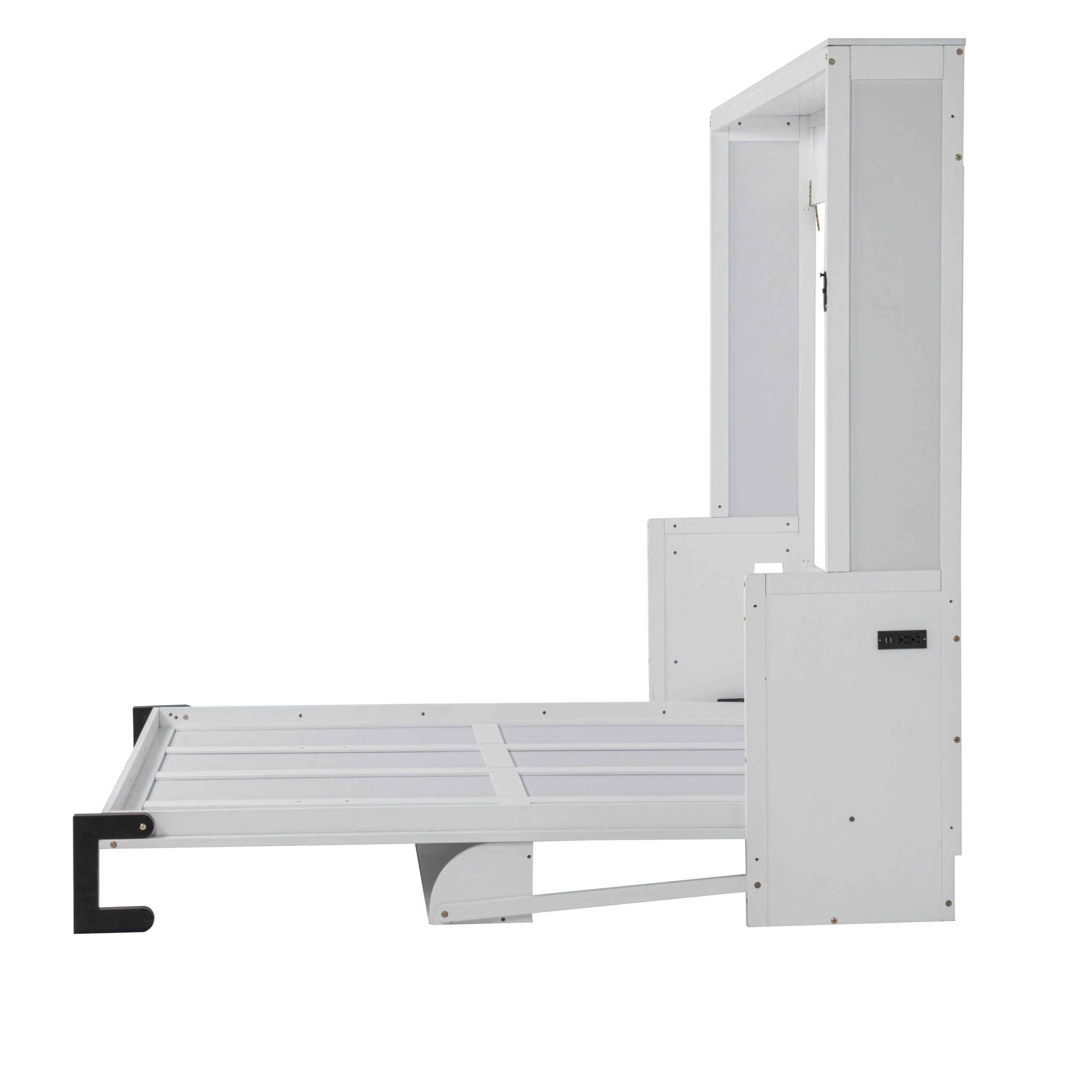 Queen Size Wood Vertical Murphy Bed With Desk, Gas Struts 14 Queen Size Wood Vertical Murphy Bed With Desk, Gas Struts