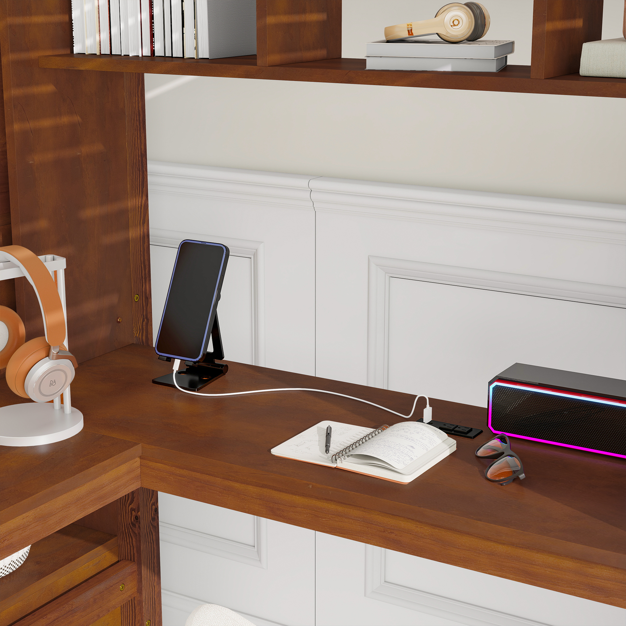 Full Size Loft Wood Bed With Desk, Book Shelves And Wardrobe 24 Full Size Loft Wood Bed With Desk, Book Shelves And Wardrobe