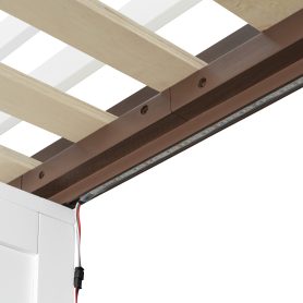 Full Size Loft Bed With Storage Staircase, Built-in Dressing Table, Wardrobe & Cabinets, USB Charging Ports And Lights