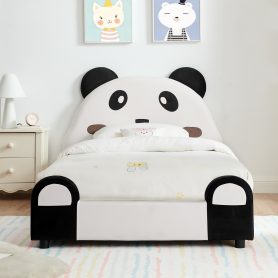 Twin Size Cute Panda-Shaped Kids Bed