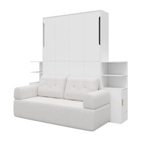 Queen Size Wall Murphy Bed with Sofa and Storage Cabinets 20 ee2c2542e0c62482d08401d4aae25037