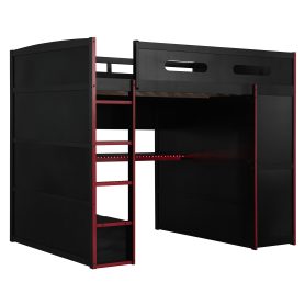 Full Size Wood Loft Bed with Desk,Wardrobe,Ample Storage Space,and RGB Light 31 Full Size Wood Loft Bed with Desk,Wardrobe,Ample Storage Space,and RGB Light