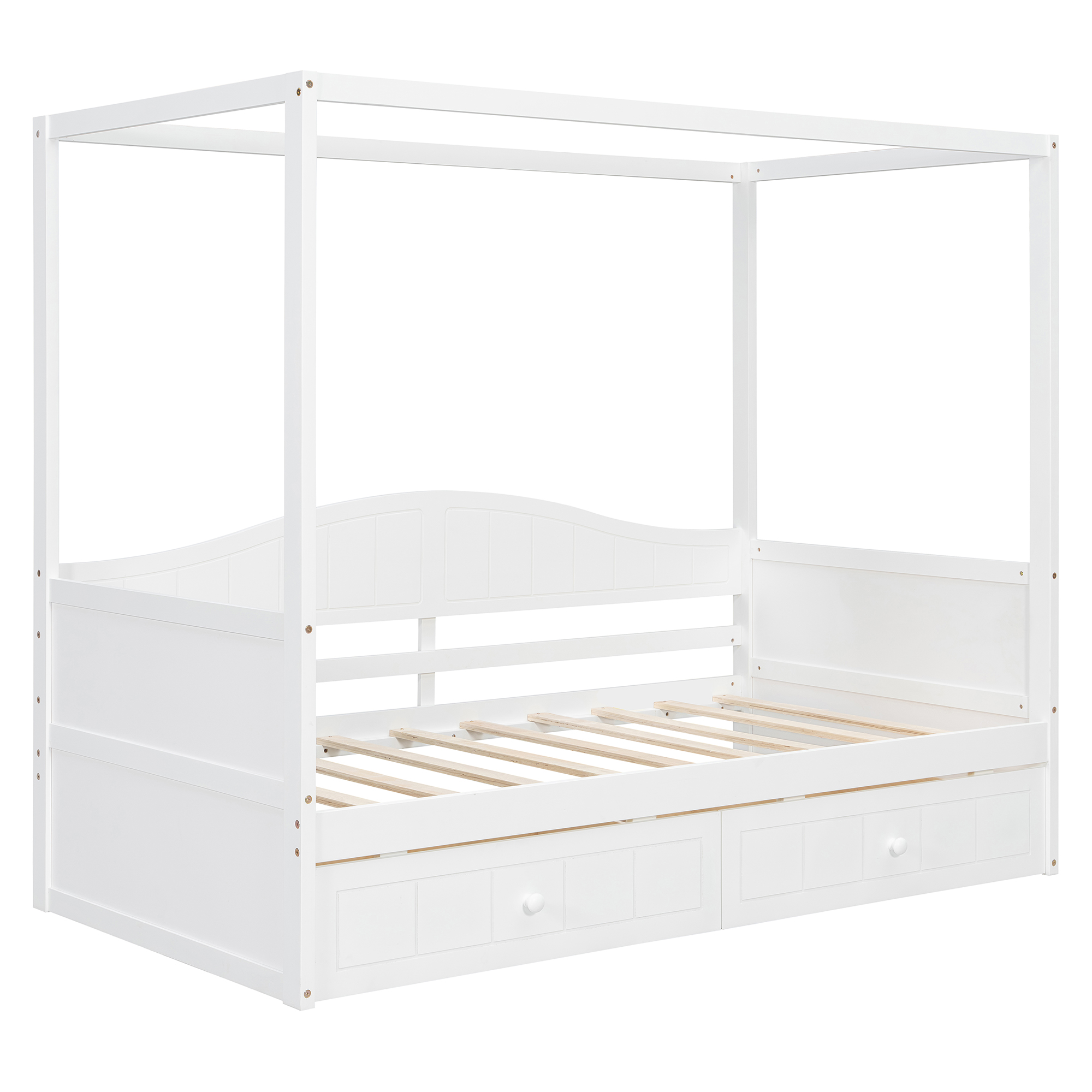 Twin Size Canopy Day Bed with 2 Drawers