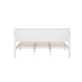 King Size Bed with Tall-Panel Headboard & Footboard