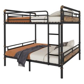 Queen Over Queen Metal Bunk Bed With Safety Guard Rails 32 Queen Over Queen Metal Bunk Bed With Safety Guard Rails