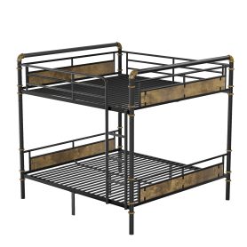 Queen Over Queen Metal Bunk Bed With Safety Guard Rails 33 Queen Over Queen Metal Bunk Bed With Safety Guard Rails