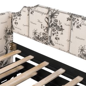 Twin Size Upholstered Daybed with Pop-Up Trundle & USB Charging Ports 43 Twin Size Upholstered Daybed with Pop-Up Trundle & USB Charging Ports