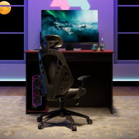 Twin Size Wood Daybed with Twin Size Trundle, Desk, LED light and USB